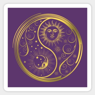 Yin Yang Sun and Moon Sticker